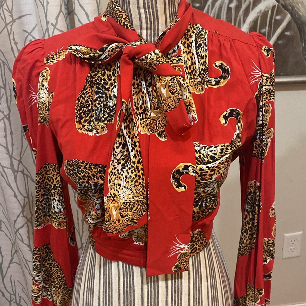 Trashy Diva | My Pet Leopard Secretary Blouse